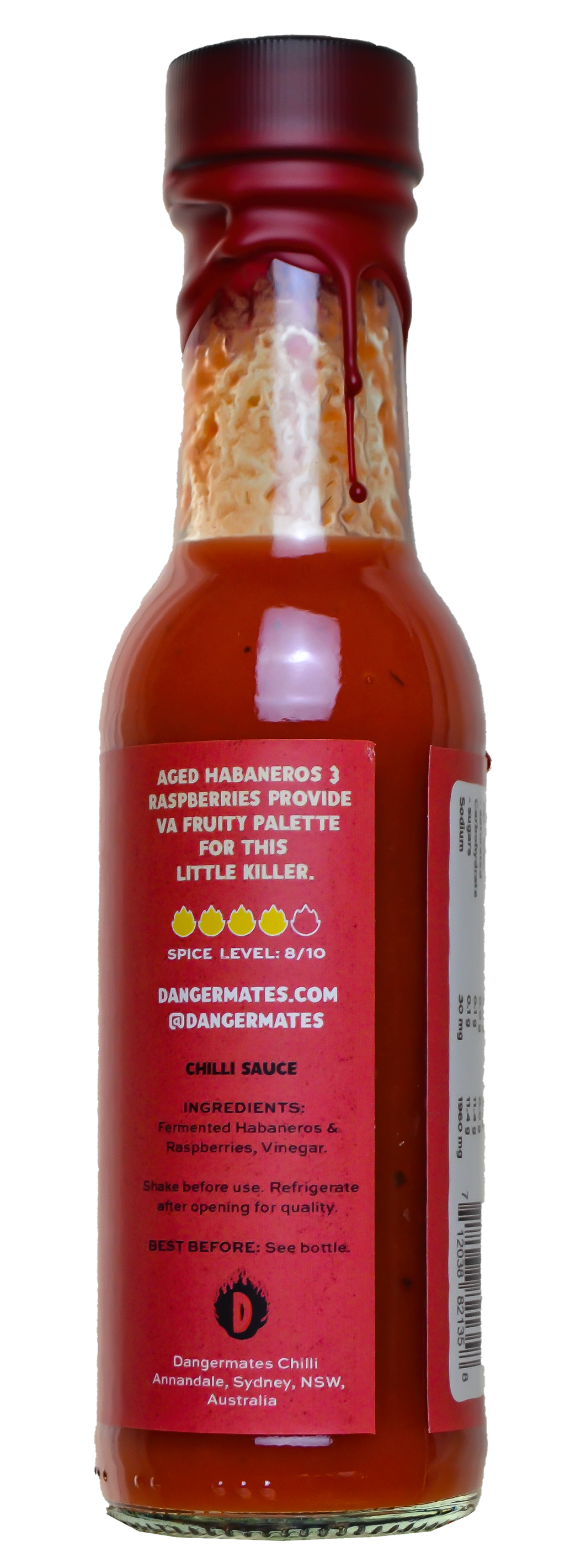 "Pocket Knife" Fermented Raspberry and Habanero Hot Sauce - Dangermates